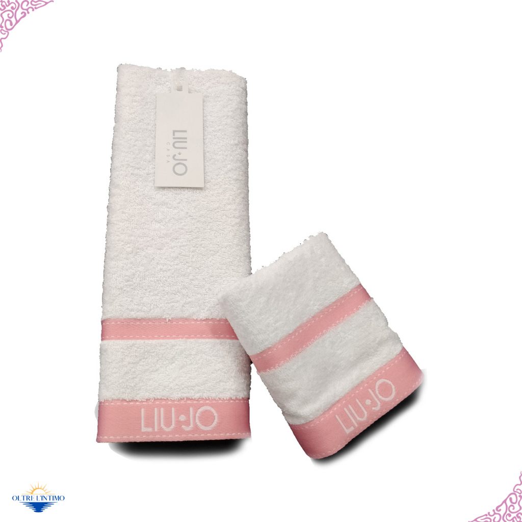 Liu jo - Coppia Asciugamani, Tracce Rosa Asciugamani - Oltre L' intimo