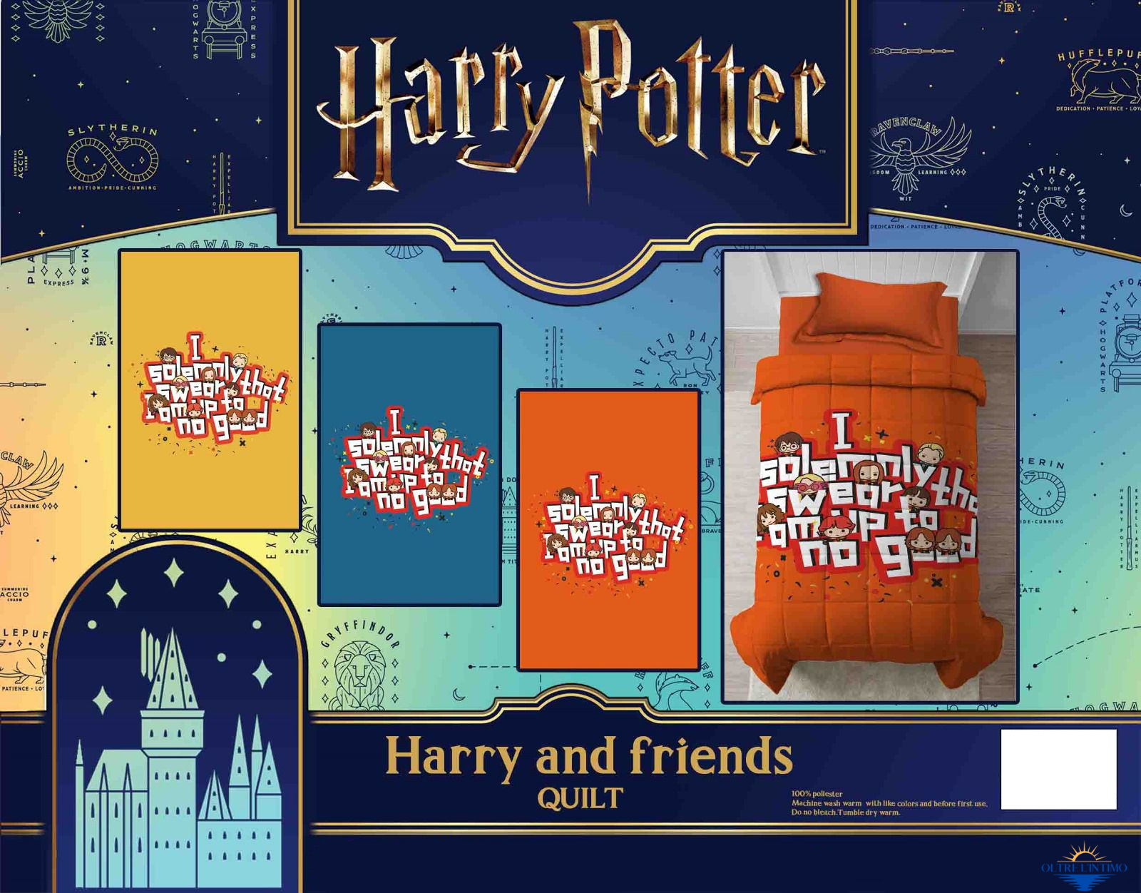 Harry Potter - Trapunta Singola Harry and Friends Giallo Trapunta - Oltre L' intimo