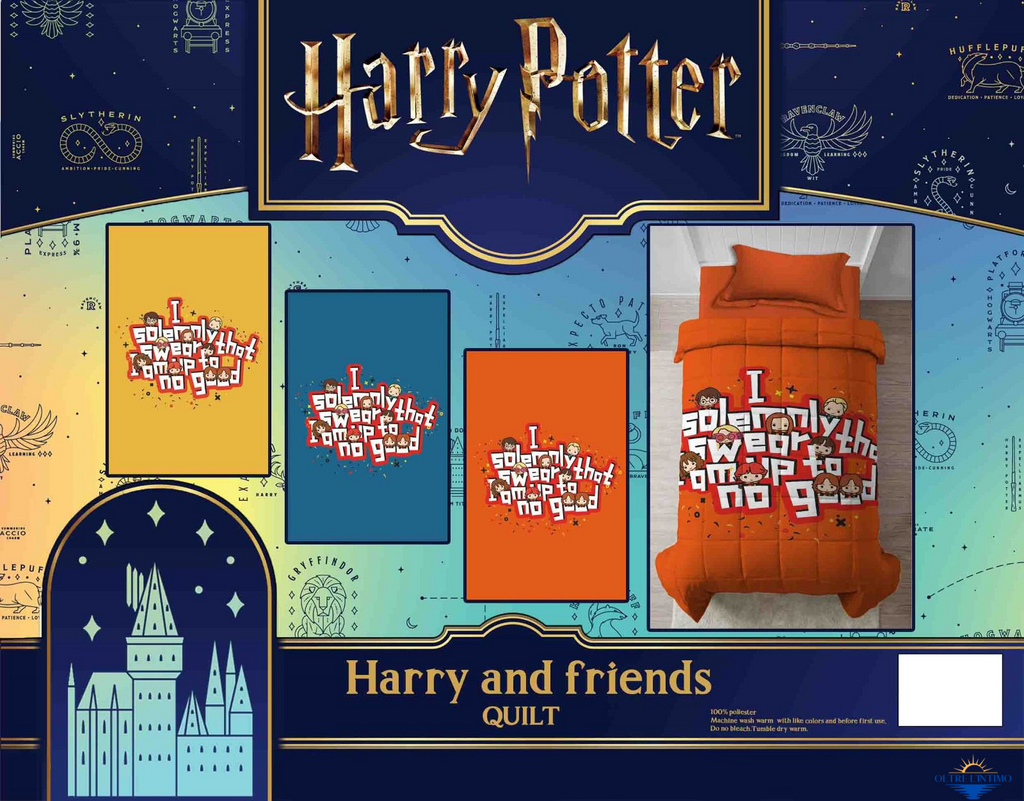 Harry Potter - Trapunta Singola Harry and Friends Giallo Trapunta - Oltre L' intimo
