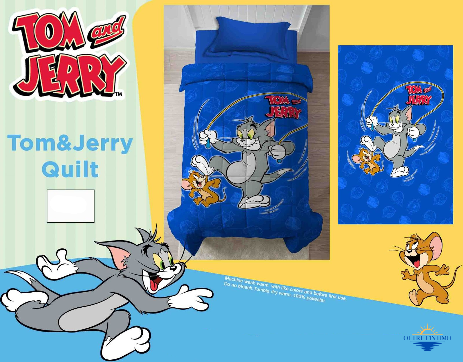 Tom and Jerry - Trapunta singola Blu Trapunta - Oltre L' intimo