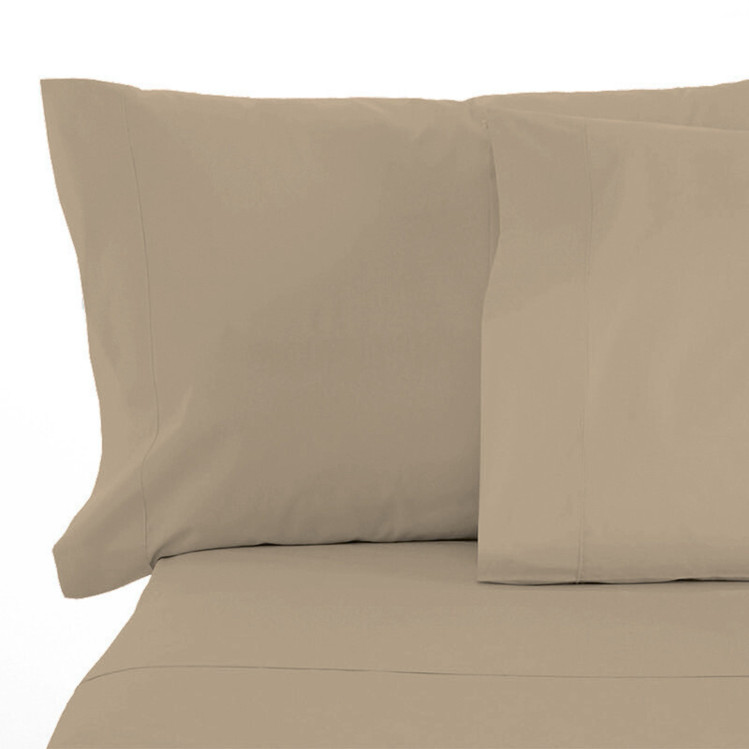 Oltre L'Intimo - Completo Lenzuola Tinta Unita Sabbia / Singole Lenzuola - Oltre L' intimo