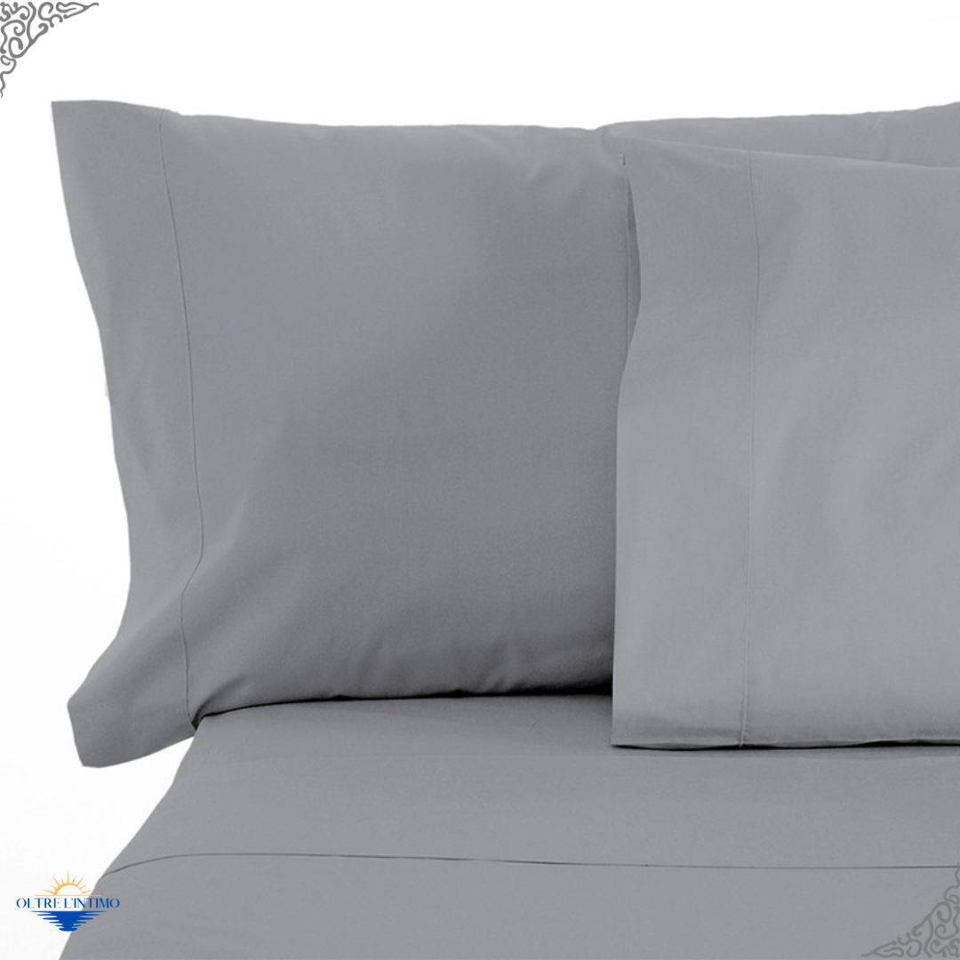 Oltre L'Intimo - Completo Lenzuola Tinta Unita Grigio Chiaro / Singole Lenzuola - Oltre L' intimo