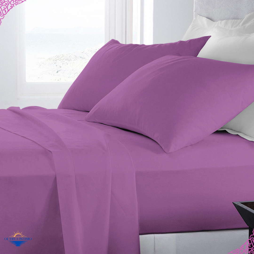Oltre L'Intimo - Completo Lenzuola Tinta Unita Grigio Chiaro / Singole Lenzuola - Oltre L' intimo