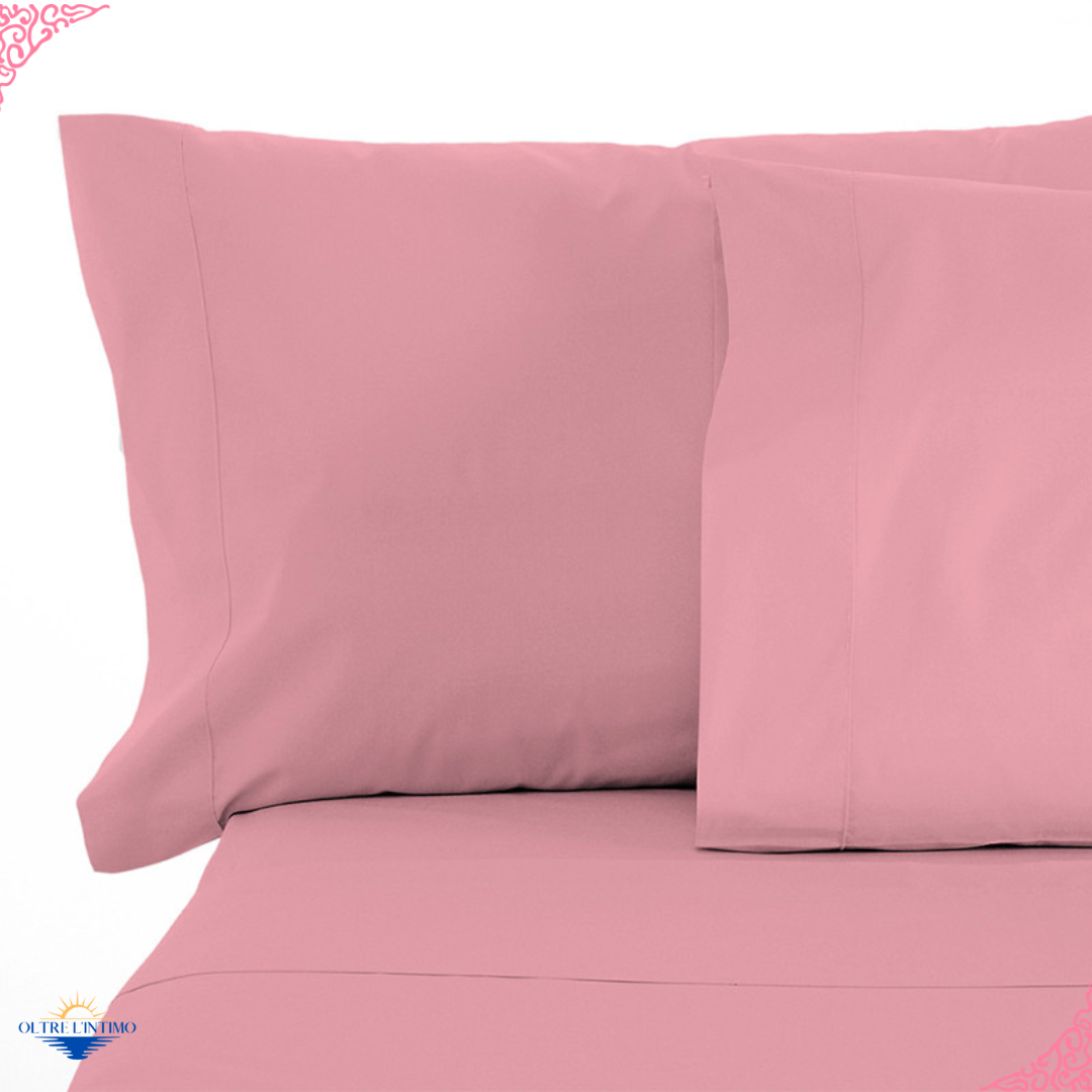 Oltre L'Intimo - Completo Lenzuola Tinta Unita Rosa / Singole Lenzuola - Oltre L' intimo