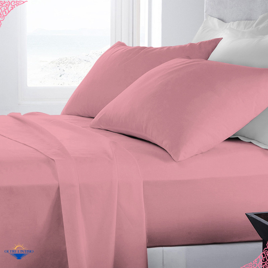 Oltre L'Intimo - Completo Lenzuola Tinta Unita Grigio Chiaro / Singole Lenzuola - Oltre L' intimo