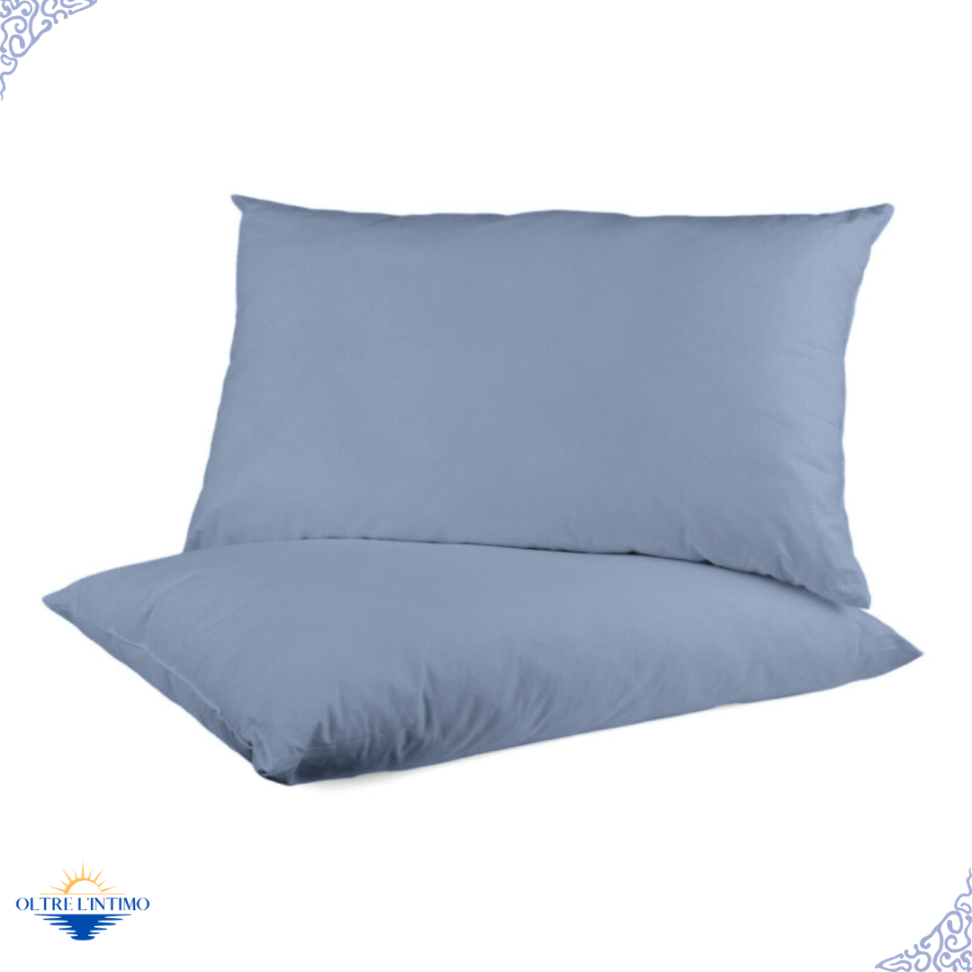 Oltre L'Intimo - Coppia Federe Tinta Unita Avio Federe - Oltre L' intimo