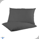 Oltre L'Intimo - Coppia Federe Tinta Unita Grigio Scuro Federe - Oltre L' intimo