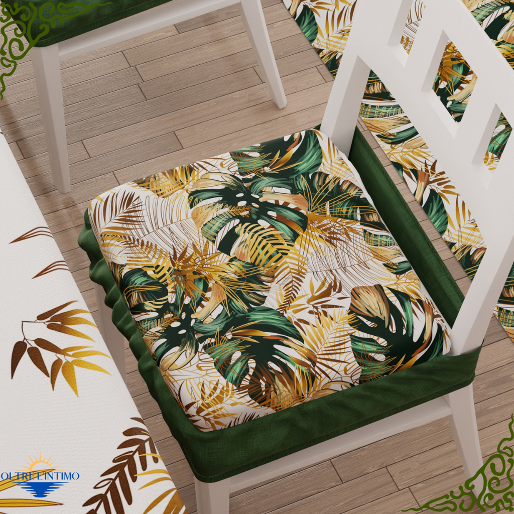 PETTI- Coppia cuscini copri sedia con elastico in stampa digitale, Tropical -04 Default Title Coprisedia - Oltre L' intimo