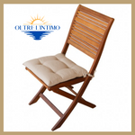 Maratex - Coppia cuscino copri sedia con laccetti Art. Giunco Beige Coprisedia - Oltre L' intimo