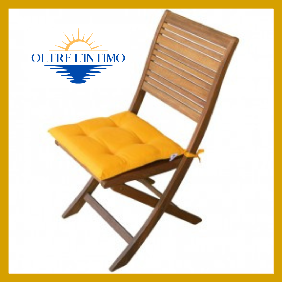 Maratex - Coppia cuscino copri sedia con laccetti Art. Giunco Giallo Coprisedia - Oltre L' intimo