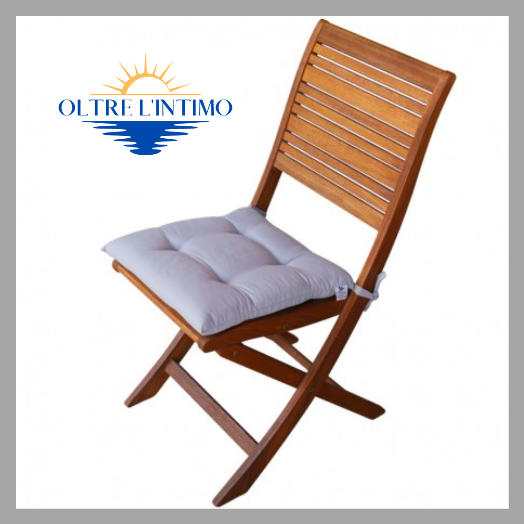 Maratex - Coppia cuscino copri sedia con laccetti Art. Giunco Grigio Coprisedia - Oltre L' intimo