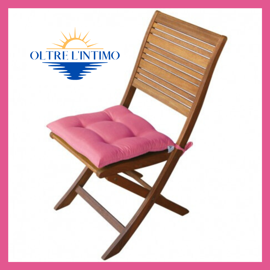 Maratex - Coppia cuscino copri sedia con laccetti Art. Giunco Rosa Coprisedia - Oltre L' intimo