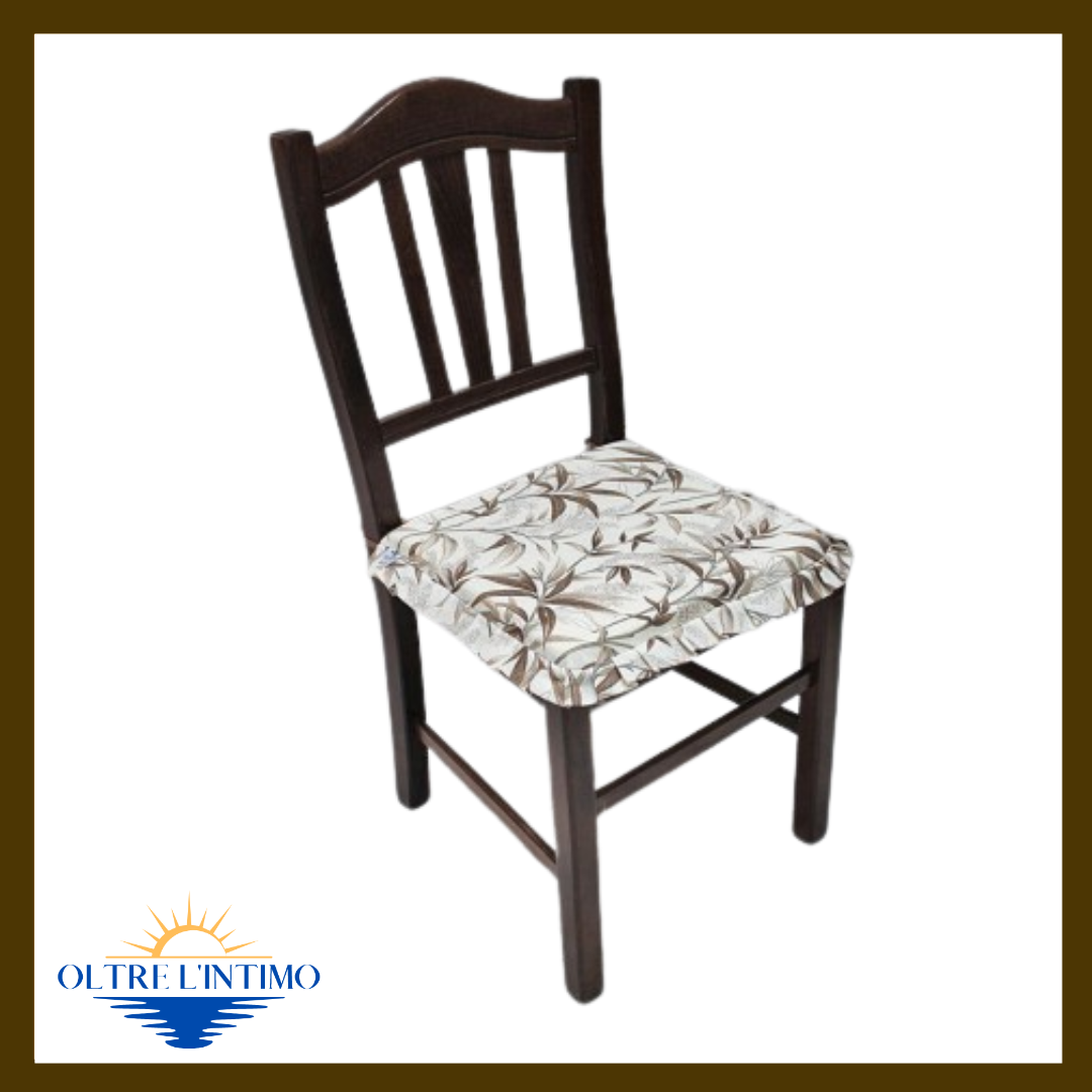 Maratex - Copri sedia con laccetti e riccio Art. Primavera conf. 6 pz Bambù Marrone Coprisedia - Oltre L' intimo