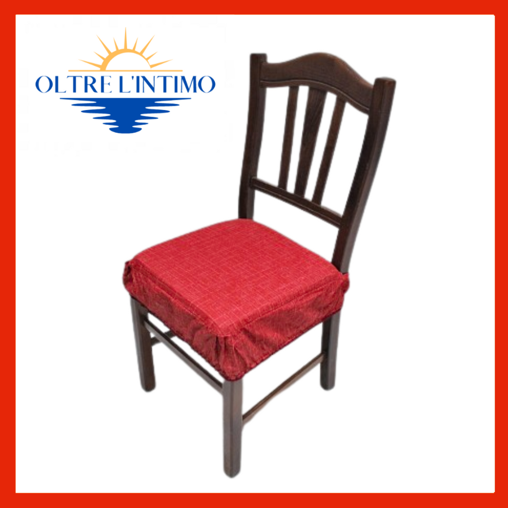 Maratex - Coppia cuscino copri sedia con molla elastica art. Supreme Rosso Coprisedia - Oltre L' intimo