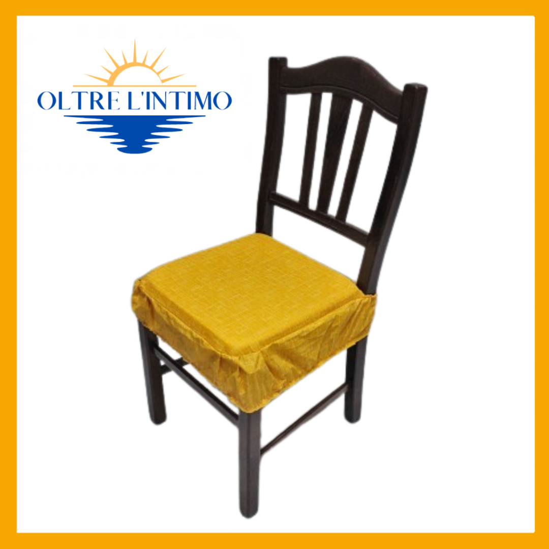 Maratex - Coppia cuscino copri sedia con molla elastica art. Supreme Giallo Coprisedia - Oltre L' intimo