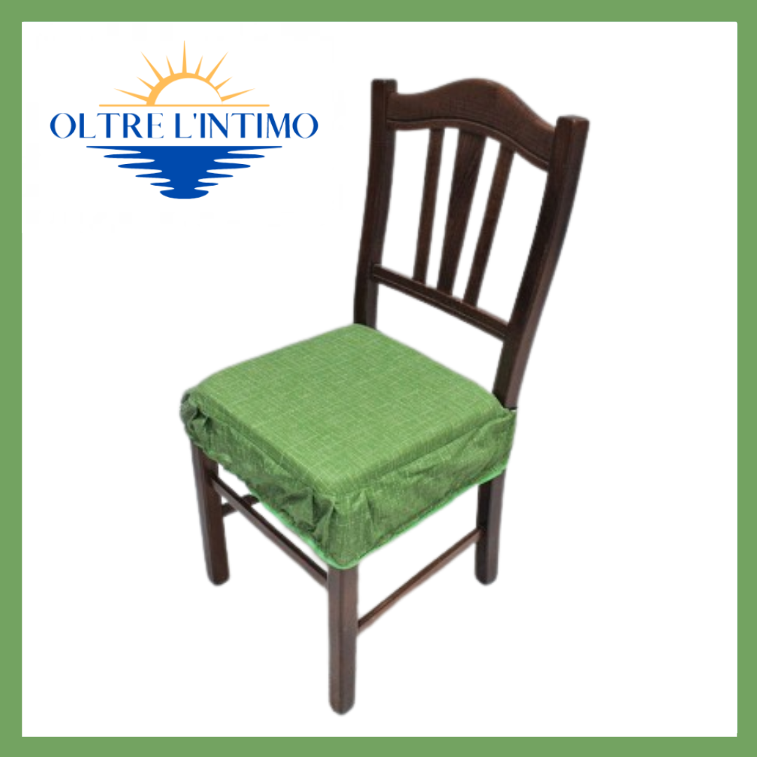 Maratex - Coppia cuscino copri sedia con molla elastica art. Supreme Verde Coprisedia - Oltre L' intimo