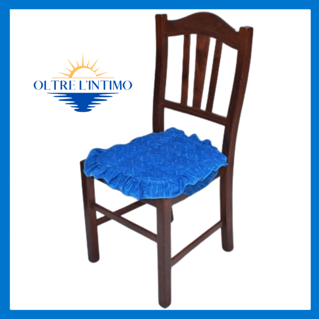 Maratex - Cuscino trapuntato con riccio tinta unita Blu elettrico Coprisedia - Oltre L' intimo