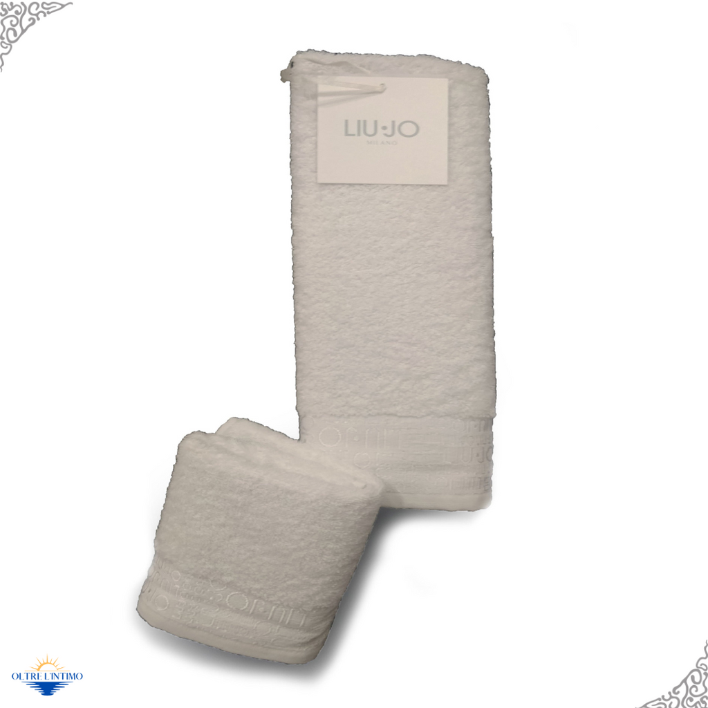 Liu jo - Coppia Asciugamani, Logata Avorio Asciugamani - Oltre L' intimo