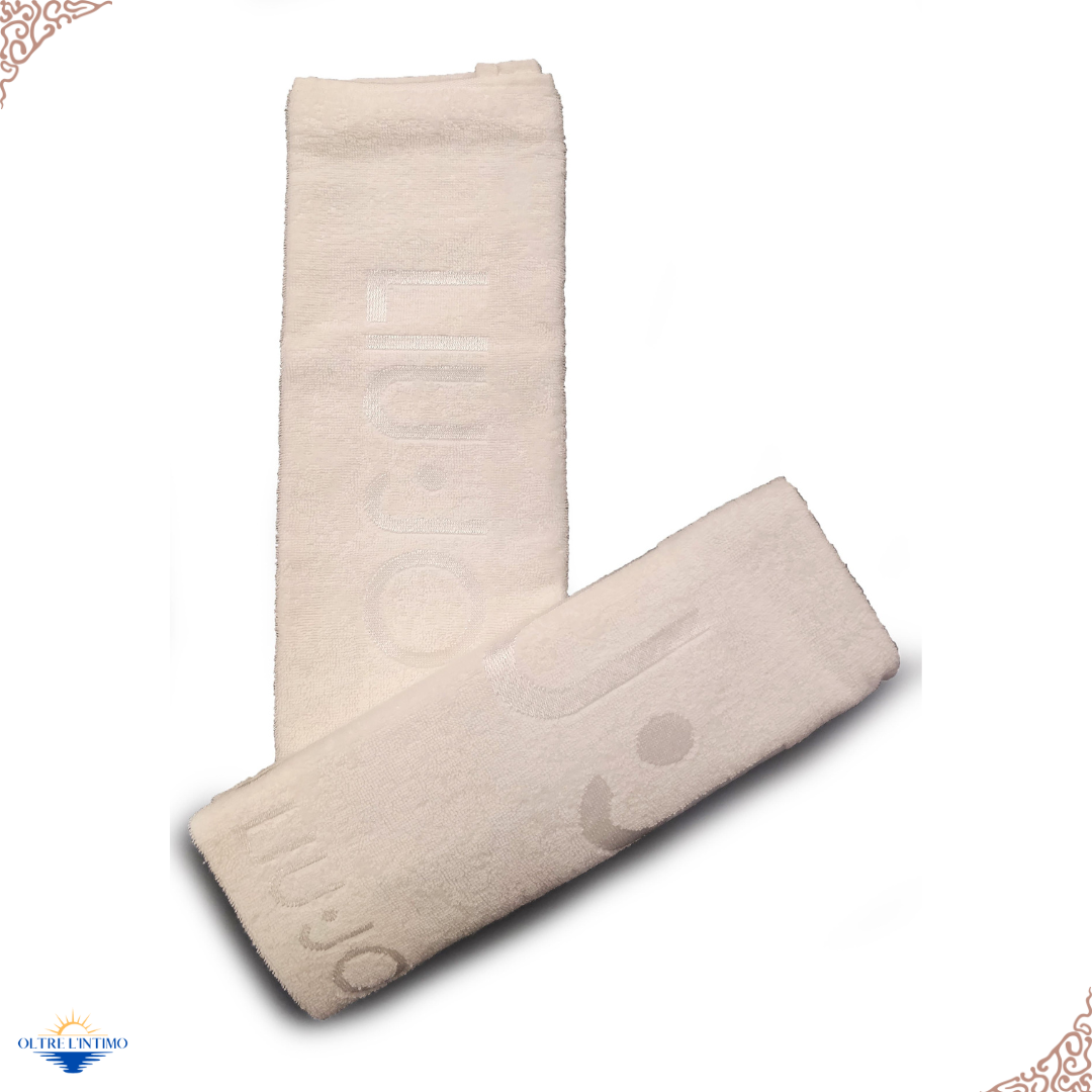 Liu jo - Coppia Asciugamani, Walzer Avorio Asciugamani - Oltre L' intimo