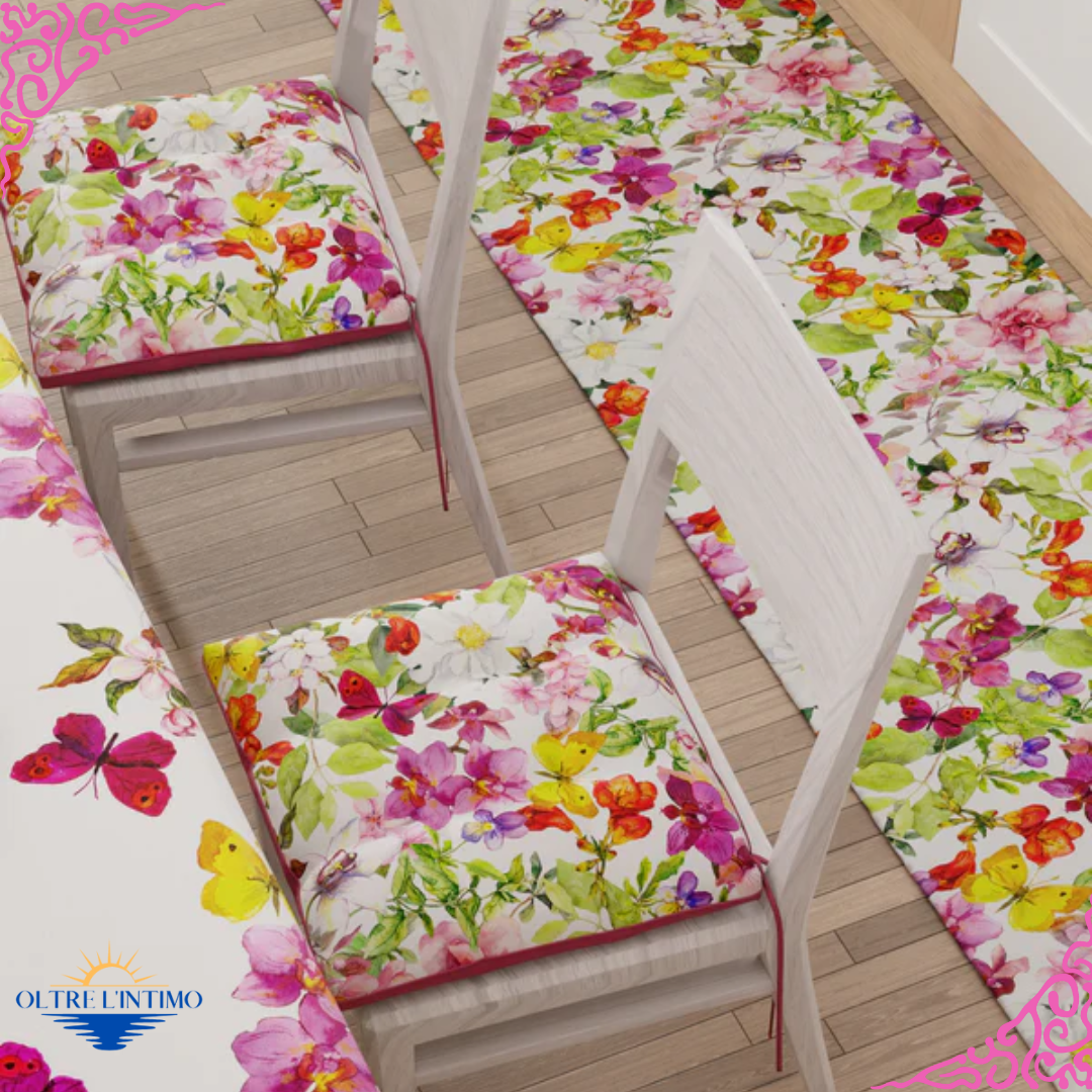 PETTI- Tappeto cucina antiscivolo antimacchia in stampa digitale, Farfalle 52x100 cm Tappeto Cucina - Oltre L' intimo