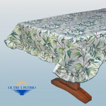 Maratex - Tovaglia con volant in cotone plastificato Bambù Verde / X4 (mis. 150x150 cm) Tovaglia - Oltre L' intimo