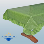 Maratex- Tovaglia con volant in cotone plastificato Art. primavera