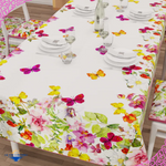 PETTI - Tovaglia da tavola antimacchia in stampa digitale, Farfalle X4 (mis. 140X140 cm) Tovaglia - Oltre L' intimo