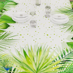 PETTI - Tovaglia da tavola antimacchia in stampa digitale, Foglia Tropicale X18 (mis. 140X360 cm) Tovaglia - Oltre L' intimo