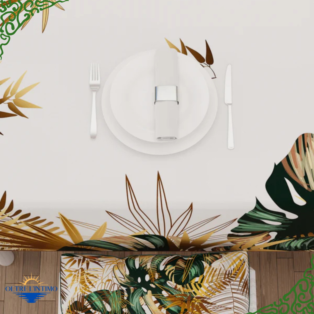 PETTI - Tovaglia da tavola antimacchia in stampa digitale, Tropical -04 X6 (mis. 140X180 cm) Tovaglia - Oltre L' intimo