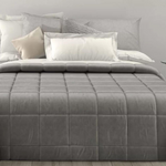 Oltre L'Intimo - Trapunta Matrimoniale in velluto Grigio Trapunta - Oltre L' intimo