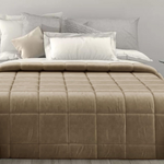 Oltre L'Intimo - Trapunta Matrimoniale in velluto Tortora Trapunta - Oltre L' intimo