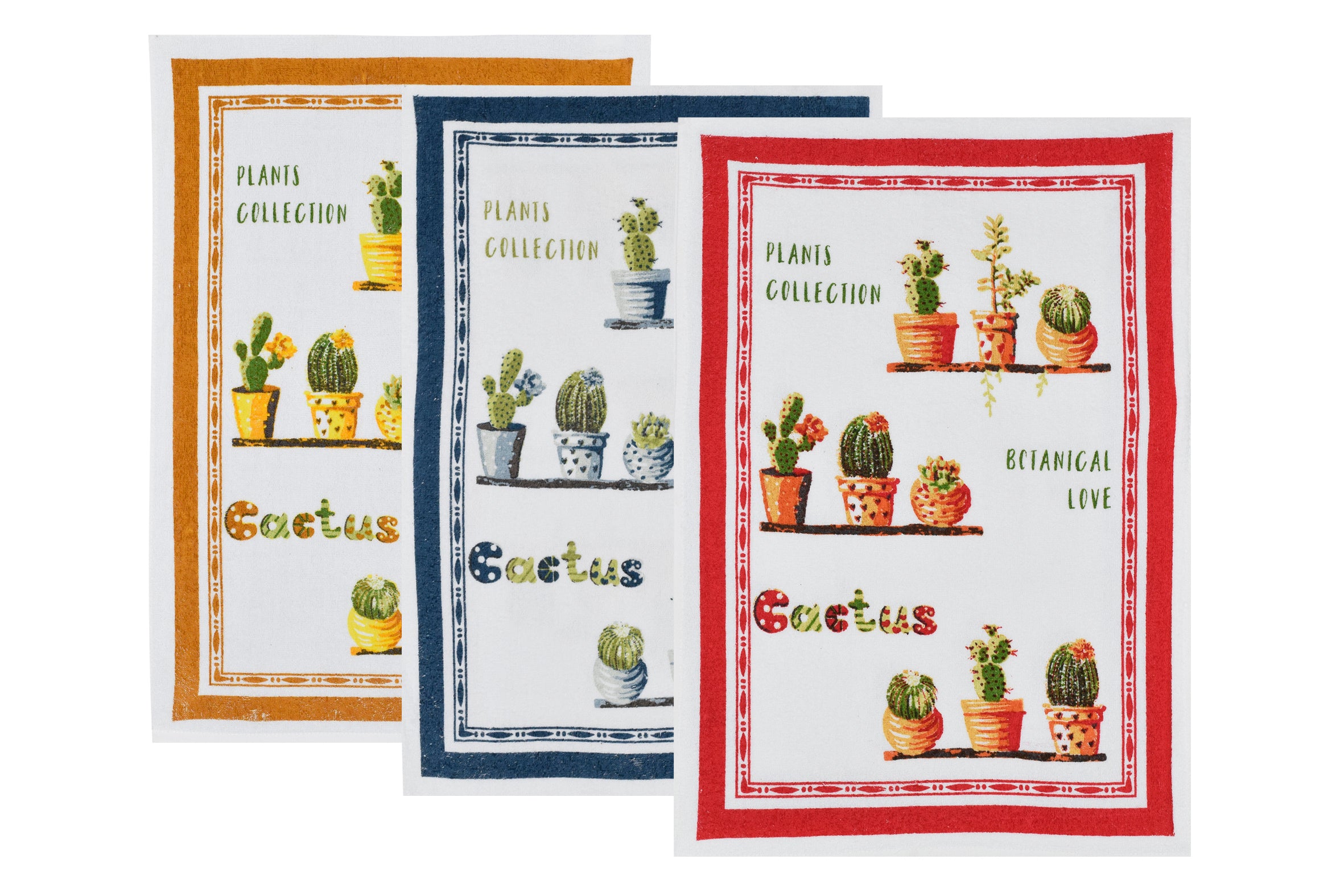 Preziosa - Set 3/6 Pz. Strofinacci di Spugna, Macedonia x3 pz. / CACTUS Strofinacci da cucina - Oltre L' intimo
