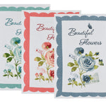 Preziosa - Set 3/6 Pz. Strofinacci di Spugna, Macedonia x3 pz. / FLAWERS Strofinacci da cucina - Oltre L' intimo