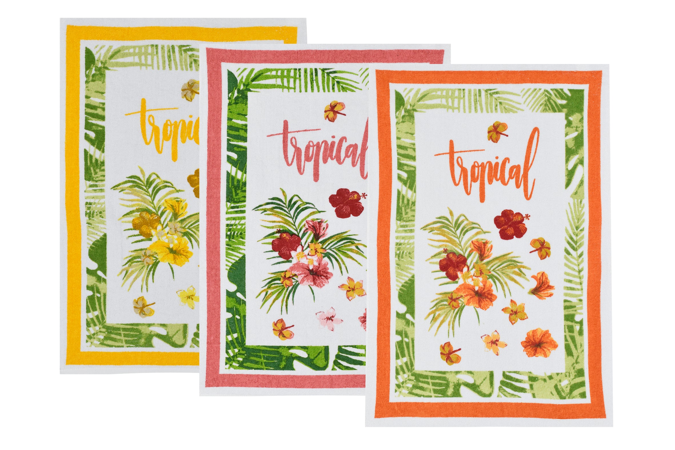 Preziosa - Set 3/6 Pz. Strofinacci di Spugna, Macedonia x3 pz. / TROPICAL Strofinacci da cucina - Oltre L' intimo